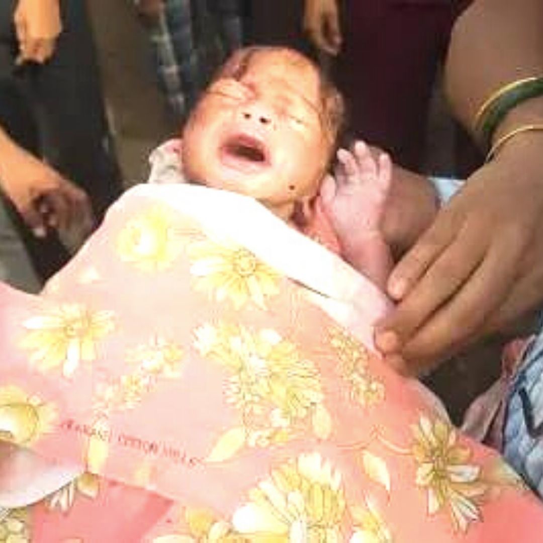 Maharashtra news Newborn baby found stucked in public toilet in pune.